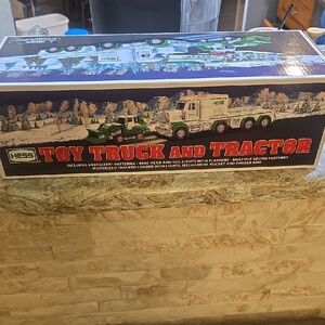 Hess Toy Truck and Tractor - Green and White NWOT. Limit One Per Purchase.